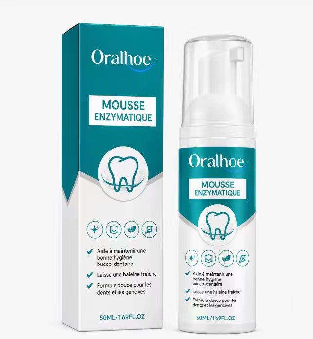 50 ml Oralhoe foaming toothpaste in a pump bottle with its packaging